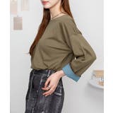 袖口裏タンガリーロングTシャツ ロングスリーブ カットソー | atONE | 詳細画像22 