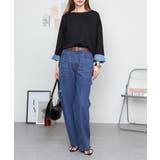 袖口裏タンガリーロングTシャツ ロングスリーブ カットソー | atONE | 詳細画像31 