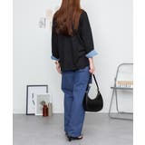 袖口裏タンガリーロングTシャツ ロングスリーブ カットソー | atONE | 詳細画像33 