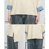 袖口裏タンガリーロングTシャツ ロングスリーブ カットソー | atONE | 詳細画像38 