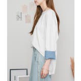 袖口裏タンガリーロングTシャツ ロングスリーブ カットソー | atONE | 詳細画像8 