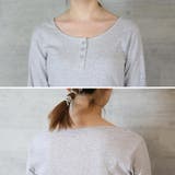 ランダムリブヘンリーネックロングTシャツ | atONE | 詳細画像9 