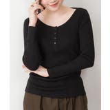 ランダムリブヘンリーネックロングTシャツ | atONE | 詳細画像16 