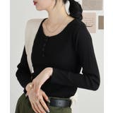 ランダムリブヘンリーネックロングTシャツ | atONE | 詳細画像39 