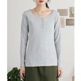 ランダムリブヘンリーネックロングTシャツ | atONE | 詳細画像42 