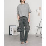ロールアップハーフスリーブカットソー ゆったりとしたシルエットがかわいい | atONE | 詳細画像12