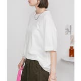 ロールアップハーフスリーブカットソー ゆったりとしたシルエットがかわいい | atONE | 詳細画像3