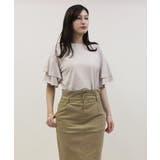 ベージュピンク | コットンフレアー袖カットソー ふんわり袖で大人フェミニンな印象に レディースファ… | atONE