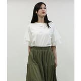 オフホワイト | コットンフレアー袖カットソー ふんわり袖で大人フェミニンな印象に レディースファ… | atONE