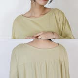 アシメトリー裾タックTシャツ ゆるっとオシャレなアシメトリー M | atONE | 詳細画像9