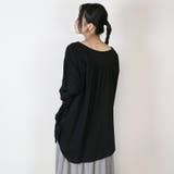 アシメトリー裾タックTシャツ ゆるっとオシャレなアシメトリー M | atONE | 詳細画像17