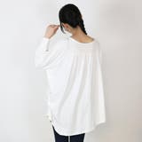 アシメトリー裾タックTシャツ ゆるっとオシャレなアシメトリー M | atONE | 詳細画像21