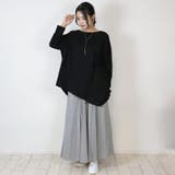 アシメトリー裾タックTシャツ ゆるっとオシャレなアシメトリー M | atONE | 詳細画像25