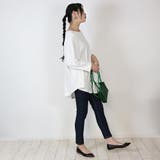アシメトリー裾タックTシャツ ゆるっとオシャレなアシメトリー M | atONE | 詳細画像30