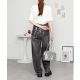 Vネック5分袖コットンリブTシャツ 無地 カジュアル | atONE | 詳細画像7 