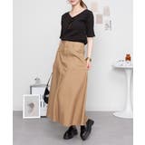 Vネック5分袖コットンリブTシャツ 無地 カジュアル | atONE | 詳細画像12 