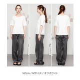 Vネック5分袖コットンリブTシャツ 無地 カジュアル | atONE | 詳細画像25 