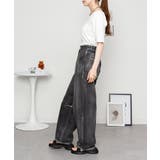 Vネック5分袖コットンリブTシャツ 無地 カジュアル | atONE | 詳細画像6 