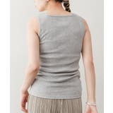 ランダムリブスクエアタンクトップ ノースリーブ 無地 | atONE | 詳細画像17 