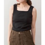 ランダムリブスクエアタンクトップ ノースリーブ 無地 | atONE | 詳細画像25 