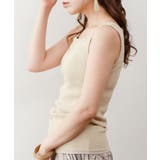 ランダムリブスクエアタンクトップ ノースリーブ 無地 | atONE | 詳細画像30 