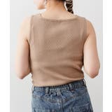 ランダムリブスクエアタンクトップ ノースリーブ 無地 | atONE | 詳細画像38 