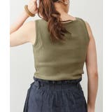 ランダムリブスクエアタンクトップ ノースリーブ 無地 | atONE | 詳細画像45 