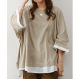 ゆるっと異素材レイヤードTシャツ | atONE | 詳細画像23