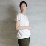 コットンフライスVネックフレンチTシャツ | atONE | 詳細画像16 