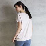 コットンフライスVネックフレンチTシャツ | atONE | 詳細画像20 