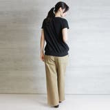 コットンフライスVネックフレンチTシャツ | atONE | 詳細画像23 