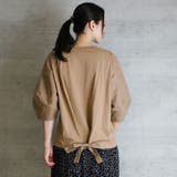 バックリボンぽわん袖Tシャツ | atONE | 詳細画像18 