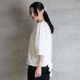 バックリボンぽわん袖Tシャツ | atONE | 詳細画像20 