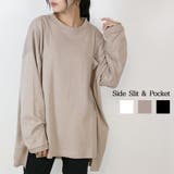 GRAY BEIGE | サイドスリットポケットTシャツ | atONE
