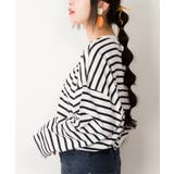 BIGボーダーロングスリーブTシャツ | atONE | 詳細画像20