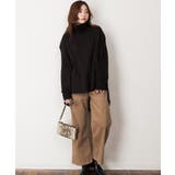 ニットドッキングハイネック裏起毛プルオーバー あったか | atONE | 詳細画像20 