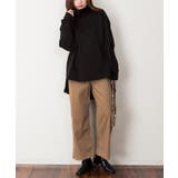 ニットドッキングハイネック裏起毛プルオーバー あったか | atONE | 詳細画像21 