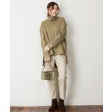 ニットドッキングハイネック裏起毛プルオーバー あったか | atONE | 詳細画像33 