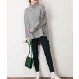 ニットドッキングハイネック裏起毛プルオーバー あったか | atONE | 詳細画像38 