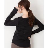 ボートネック指空きTシャツ | atONE | 詳細画像22 