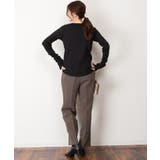 ボートネック指空きTシャツ | atONE | 詳細画像25 