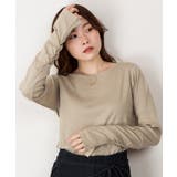 ボートネック指空きTシャツ | atONE | 詳細画像33 