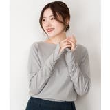 ボートネック指空きTシャツ | atONE | 詳細画像38 