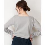 ボートネック指空きTシャツ | atONE | 詳細画像40 