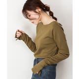 ボートネック指空きTシャツ | atONE | 詳細画像44 