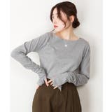 杢グレー | ボートネック指空きTシャツ | atONE