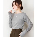 ボートネック指空きTシャツ | atONE | 詳細画像49 