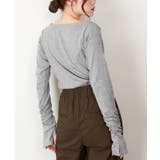 ボートネック指空きTシャツ | atONE | 詳細画像50 