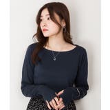 ボートネック指空きTシャツ | atONE | 詳細画像65 