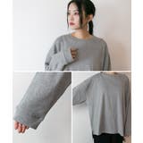 やわらかヘビーコットンクルーネックロングTシャツ | atONE | 詳細画像9